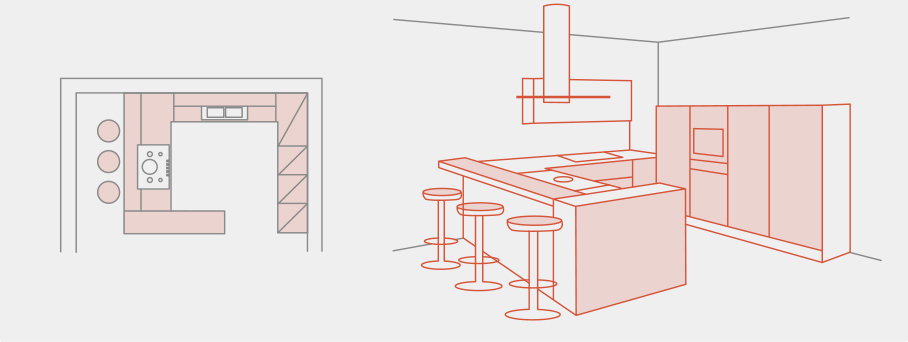 Die Küche - Zentrum des Wohnbereichs - Casaepiu